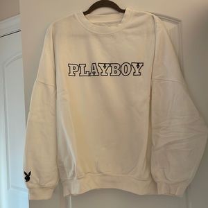 White playboy crewneck sweatshirt * RARE*